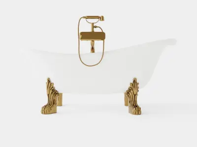 Bath Tub Low-poly 3D model