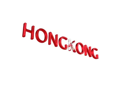 Hong Kong Name Text v1 002 Low-poly 3D model