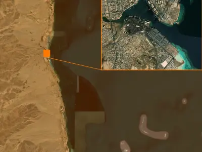 Mecca and the Red Sea coast of Saudi Arabia - tile n19 e37 3D model