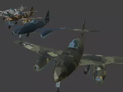 Messerschmitt Me 262 pack 3D model