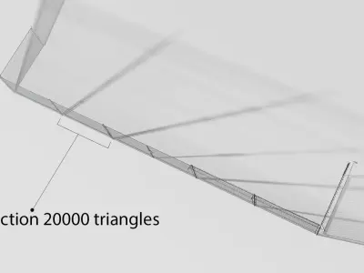 Rabitz fence 20000 tris Low-poly 3D model