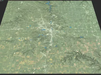 Rochester - 3D Terrain Low-poly 3D model