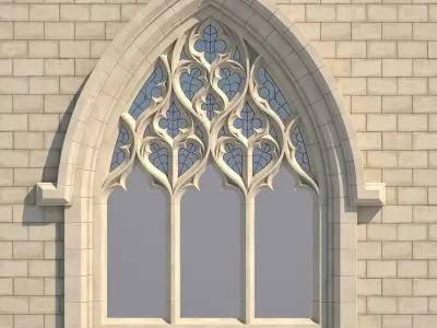 Gothic Window Type 1 model 3D model