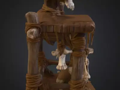 Orc Altar Low-poly 3D model