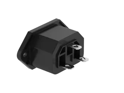 IEC 320 C13 Module 3D model