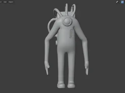 Monster inc - CDA agent 1 rigged 3D model