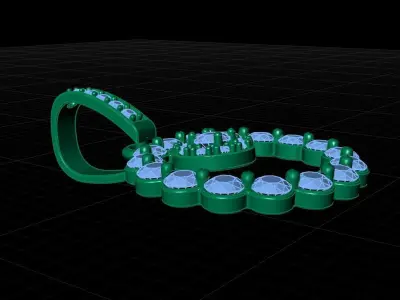 Pendant 3dm stl 3D print model ring 3D print model