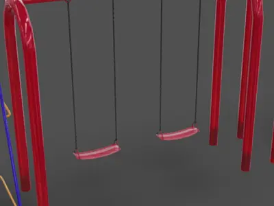 Playground Equipment Low-poly 3D model