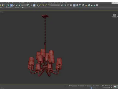 Reagan Chandelier Low-poly 3D model