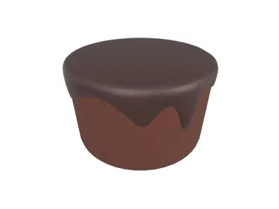 Chocolate Cake v1 001 Low-poly 3D model