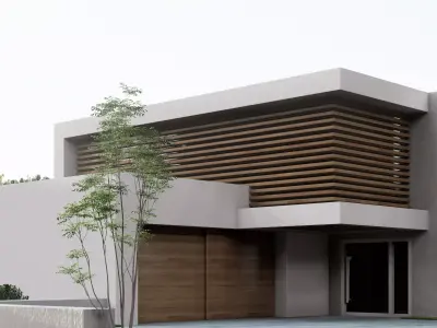 Modern Minimalist House 3D model