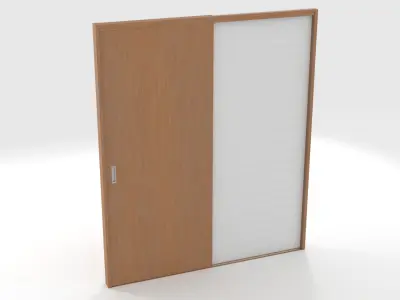 slide door Low-poly 3D model