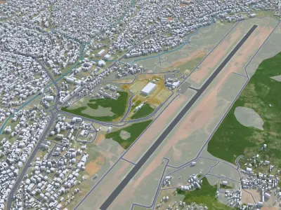 Kumasi Ghana 45km Low-poly 3D model