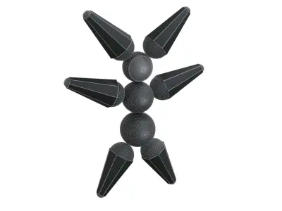 Megabot pokemon figure with eyes Low-poly 3D model