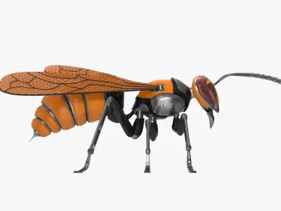Mechanical wasp 3D model