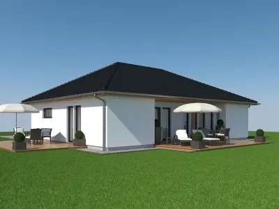 House Collection 2 with outdoor patio 3D model