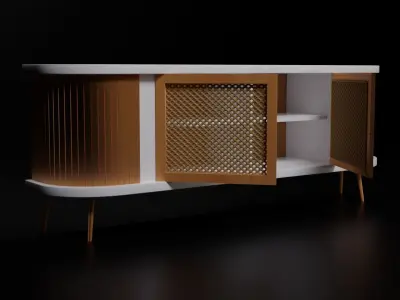 Mid-Century Modern Buffet Cabinet Free 3D model