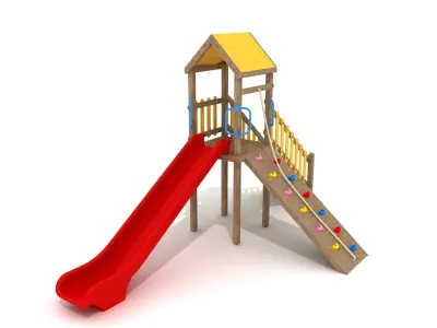 3D model Wooden Playground 3D model