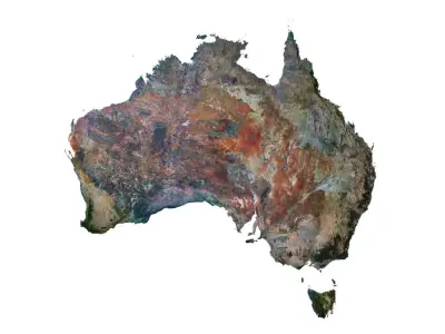 Australia Terrain 3D Map 3D model