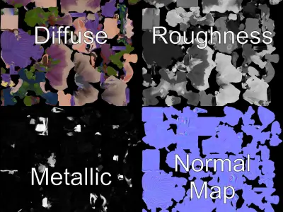 Elf Girl Rigged and Animated D Character Model with PBR Textures Low-poly 3D model