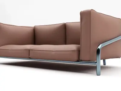 Continental-Sofa leather sofa Free 3D model