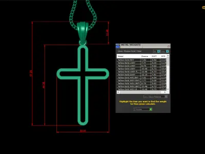 Cross Light Gold 4CP061 3DM STL 3D model