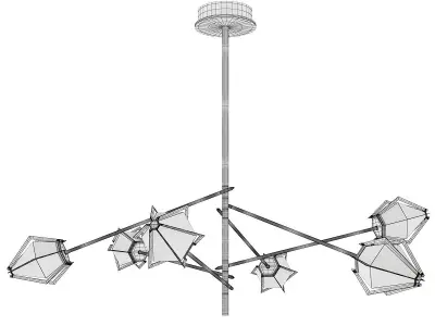 HARLOW Spoke Chandelier Gabriel Scot Low-poly 3D model