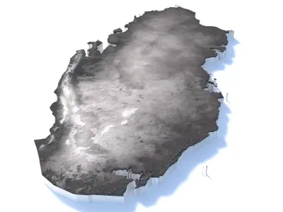 Qatar Terrain Country 3D model