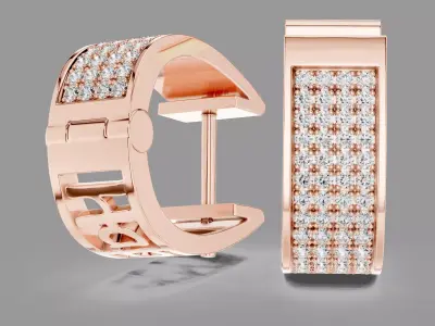 Diamond Earrings  3D print model