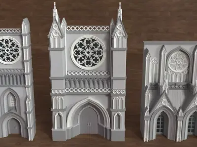 Building Facade Collection 10 - 21 pieces 3D model