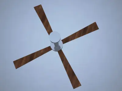 Ceiling Fan with light Free 3D model