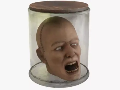 Preserved Head Low-poly 3D model