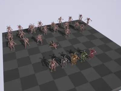 Mutant 01 Low-poly 3D model