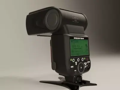 S00084 Nikon Speedlight SB-910 Low-poly 3D model