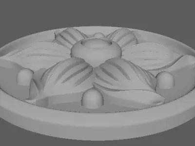 rosette flower 3D model 5