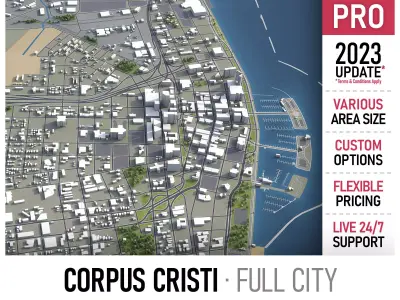 Corpus Cristi  Low-poly 3D model