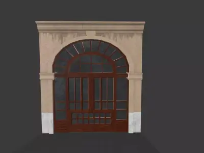 Window Wall Low-poly 3D model
