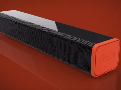 Bluetooth Wireless Soundbar Low-poly 3D model