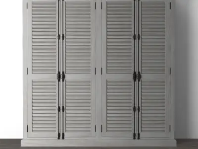 Shutter 4-door Cabinet 3D model