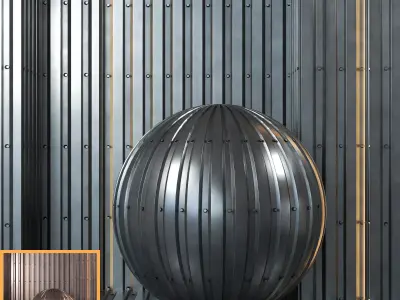 4K Metal Sheet Textures - 2 Colors - Industrial Ribbed Metal Texture