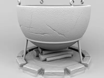 Medieval boiler 3D print model