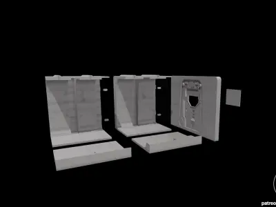 Star Wars Profundity Corridor Diorama for 375 and 6 inch figures 3D print model