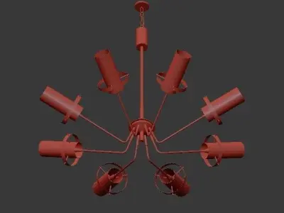 Stilnovo Modernist Chandelier 3D model