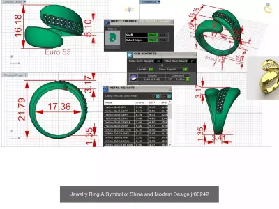 Collection of ready to make ring files Sculptural Modern Designs 3D Model Pack