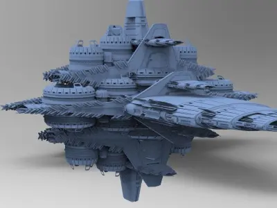 Star Freighter Grand battleship 3  3D model