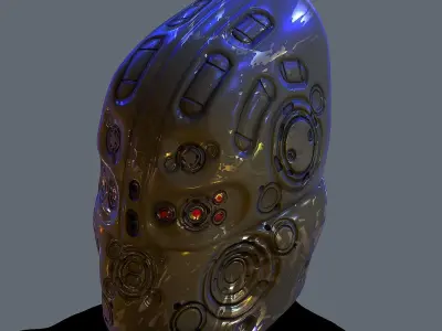 Gas mask helmet scifi Low-poly character art game space Low-poly 3D model buy