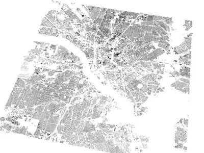 Dallas Streets and Buildings 3D model