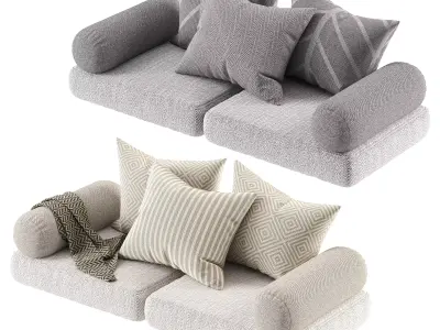 Seat Pillow Set 03 3D model