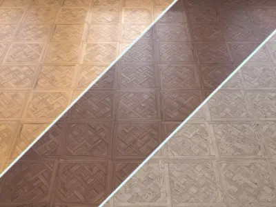 Parquet - Laminate - Wooden floor 3 in 1 Low-poly 3D model 6