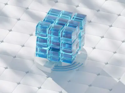 Stylish 3D cubic design 3D model